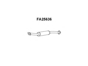 VENEPORTE FA25636 priekinis duslintuvas 
 Išmetimo sistema -> Duslintuvas
1316621080, 1705W5, 1705W6, 1705X0