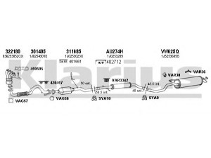 KLARIUS 790357U išmetimo sistema 
 Išmetimo sistema -> Išmetimo sistema, visa