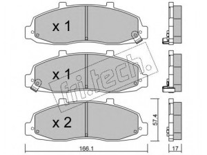 fri.tech. 874.0 stabdžių trinkelių rinkinys, diskinis stabdys 
 Techninės priežiūros dalys -> Papildomas remontas
F65Z2001AA, F85Z2001AA