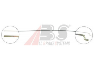 A.B.S. K10024 trosas, stovėjimo stabdys 
 Stabdžių sistema -> Valdymo svirtys/trosai
1013482, 95VW2A604AC, 7M0711472A