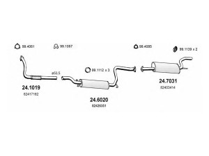 ASSO ART1269 išmetimo sistema 
 Išmetimo sistema -> Išmetimo sistema, visa