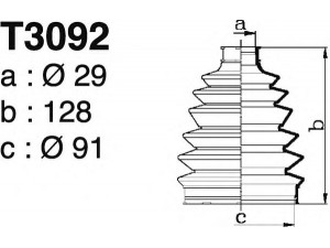 DEPA T3092 gofruotoji membrana, kardaninis velenas 
 Ratų pavara -> Gofruotoji membrana
9664862080, 9664862180