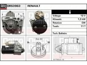 DELCO REMY DRS3963 starteris 
 Elektros įranga -> Starterio sistema -> Starteris
7700113627, 7711134297, 8200143045