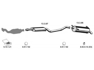 EBERSPÄCHER 222229 išmetimo sistema 
 Išmetimo sistema -> Išmetimo sistema, visa