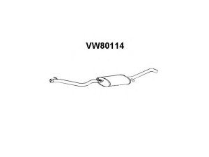 VENEPORTE VW80114 galinis duslintuvas 
 Išmetimo sistema -> Duslintuvas
165253609B, 165253609E