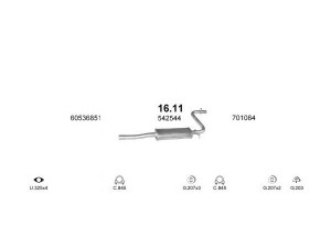 POLMO POLMO00261 išmetimo sistema 
 Išmetimo sistema -> Išmetimo sistema, visa