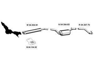 EBERSPÄCHER 042400 išmetimo sistema 
 Išmetimo sistema -> Išmetimo sistema, visa