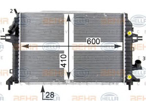 HELLA 8MK 376 790-034 radiatorius, variklio aušinimas 
 Aušinimo sistema -> Radiatorius/alyvos aušintuvas -> Radiatorius/dalys
13 00 275, 13 17 1432