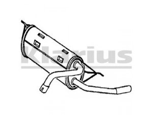 KLARIUS 210256 galinis duslintuvas 
 Išmetimo sistema -> Duslintuvas
3432082, 3448849, 34488494, 3467687