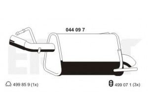 ERNST 044097 galinis duslintuvas 
 Išmetimo sistema -> Duslintuvas
58 52 198, 93335171