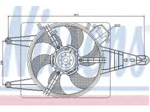 NISSENS 85506 ventiliatorius, radiatoriaus 
 Aušinimo sistema -> Oro aušinimas
46457665, 46544774