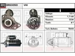 DELCO REMY DRS3050 starteris 
 Elektros įranga -> Starterio sistema -> Starteris
068911023G, 068911023GX, 068911024K