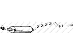 BOSAL 282-315 vidurinis duslintuvas 
 Išmetimo sistema -> Duslintuvas
58 52 349, 58 52 971, 8 52 079