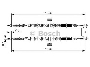 BOSCH 1 987 477 907 trosas, stovėjimo stabdys 
 Stabdžių sistema -> Valdymo svirtys/trosai
13106485, 13162335, 13162336, 13162337