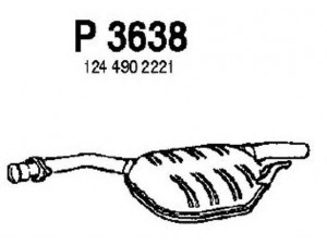 FENNO P3638 vidurinis duslintuvas 
 Išmetimo sistema -> Duslintuvas
1244902221, 1244919901