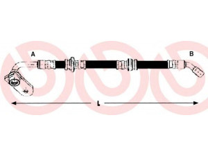 BREMBO T 79 032 stabdžių žarnelė 
 Stabdžių sistema -> Stabdžių žarnelės
5154065D00, 5154067D00, 24529107553