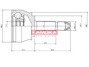 KAMOKA 7136 jungčių komplektas, kardaninis velenas 
 Ratų pavara -> Sujungimai/komplektas
46307572, 46307913, 46308205
