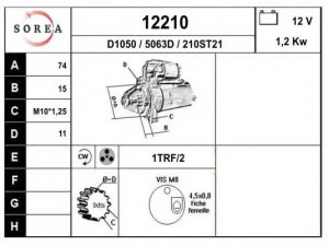 EAI 12210 starteris 
 Elektros įranga -> Starterio sistema -> Starteris
281000T030