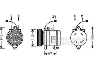 VAN WEZEL 8200K013 kompresorius, oro kondicionierius 
 Oro kondicionavimas -> Kompresorius/dalys
97701-02000, 97701-02200, 97701-02300