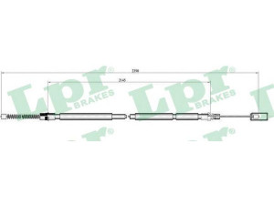 LPR C0103B trosas, stovėjimo stabdys 
 Stabdžių sistema -> Valdymo svirtys/trosai
4745G8, 4745G8