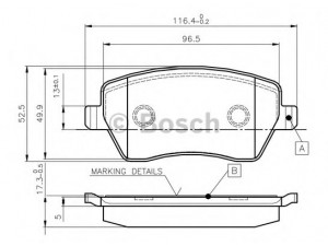 BOSCH 0 986 TB2 448 stabdžių trinkelių rinkinys, diskinis stabdys 
 Techninės priežiūros dalys -> Papildomas remontas
41060 AX601, 41060 AX625, 410608481R