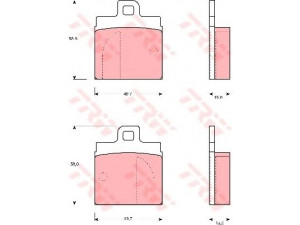 TRW GDB143 stabdžių trinkelių rinkinys, diskinis stabdys 
 Techninės priežiūros dalys -> Papildomas remontas
0060750567, 0060750726, 0060750851