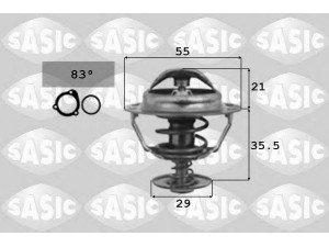 SASIC 9000331 termostatas, aušinimo skystis 
 Aušinimo sistema -> Termostatas/tarpiklis -> Thermostat
7701038494