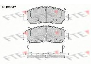 FTE BL1806A2 stabdžių trinkelių rinkinys, diskinis stabdys 
 Techninės priežiūros dalys -> Papildomas remontas
06450-S6E-E50, 45022-S0K-A00, 45022-S0K-A01