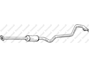 BOSAL 288-073 vidurinis duslintuvas 
 Išmetimo sistema -> Duslintuvas
20300-BU315, 20300-BU316
