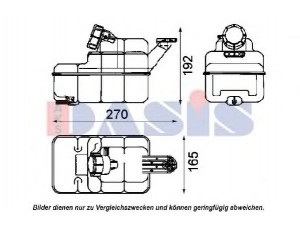 AKS DASIS 401070N išsiplėtimo bakelis, aušinimo skystis 
 Aušinimo sistema -> Radiatorius/alyvos aušintuvas -> Išsiplėtimo bakelis, variklio aušinimo skystis
08166285, 8166285