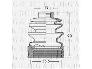 BORG & BECK BCB2655 gofruotoji membrana, kardaninis velenas 
 Ratų pavara -> Gofruotoji membrana