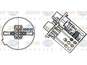 HELLA 9ML 351 332-281 varža, vidaus pūtiklis 
 Šildymas / vėdinimas -> Orpūtė/dalys
6445 XE, 6445.XE