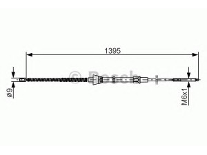 BOSCH 1 987 477 883 trosas, stovėjimo stabdys 
 Stabdžių sistema -> Valdymo svirtys/trosai
6X0 609 721 C