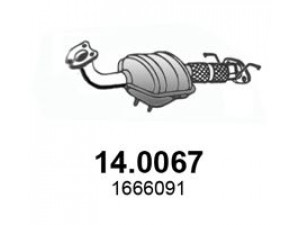 ASSO 14.0067 katalizatoriaus keitiklis 
 Išmetimo sistema -> Katalizatoriaus keitiklis
1381623, 1432043, 1436290, 1466197