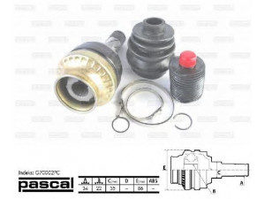 PASCAL G70002PC jungčių komplektas, kardaninis velenas 
 Ratų pavara -> Sujungimai/komplektas
26010774, 510736, 510862, 96243576