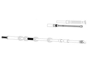 CEF FA02247 trosas, stovėjimo stabdys 
 Stabdžių sistema -> Valdymo svirtys/trosai
46556689