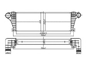NRF 30097 tarpinis suslėgto oro aušintuvas, kompresorius
123670213, 9381169EB50, 93817393