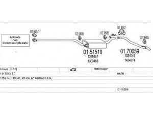 MTS C110269004007 išmetimo sistema 
 Išmetimo sistema -> Išmetimo sistema, visa