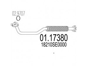 MTS 01.17380 išleidimo kolektorius 
 Išmetimo sistema -> Išmetimo vamzdžiai
18210SE0000