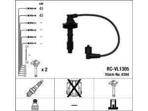 NGK 6304 uždegimo laido komplektas 
 Kibirkšties / kaitinamasis uždegimas -> Uždegimo laidai/jungtys
1275603