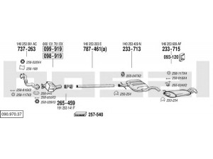 BOSAL 090.970.37 išmetimo sistema 
 Išmetimo sistema -> Išmetimo sistema, visa