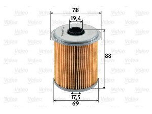 VALEO 587910 kuro filtras 
 Techninės priežiūros dalys -> Papildomas remontas
7701204497