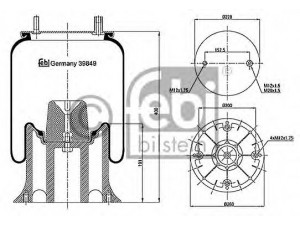 FEBI BILSTEIN 39849 dėklas, pneumatinė pakaba
21215891, U-JA-0894-001