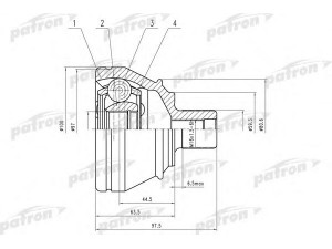 PATRON PCV1552 jungčių komplektas, kardaninis velenas 
 Ratų pavara -> Sujungimai/komplektas
4F0498099A