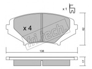 fri.tech. 748.0 stabdžių trinkelių rinkinys, diskinis stabdys 
 Techninės priežiūros dalys -> Papildomas remontas
F1Y1-33-23ZB, F1Y2-33-23Z, F1Y7-33-23Z
