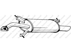 BOSAL 235-155 galinis duslintuvas 
 Išmetimo sistema -> Duslintuvas
3-06-11443