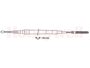 BENDIX 432842B trosas, stovėjimo stabdys 
 Stabdžių sistema -> Valdymo svirtys/trosai
191609721F, 1L0609721A, 191609721F