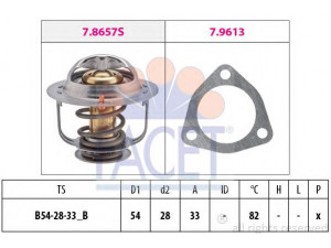 FACET 7.8637 termostatas, aušinimo skystis 
 Aušinimo sistema -> Termostatas/tarpiklis -> Thermostat