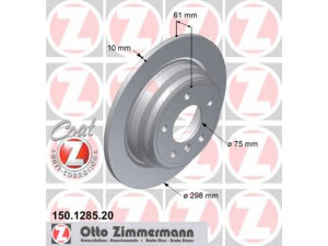 ZIMMERMANN 150.1285.20 stabdžių diskas 
 Dviratė transporto priemonės -> Stabdžių sistema -> Stabdžių diskai / priedai
3421 1 163 699, 3421 1 163 835