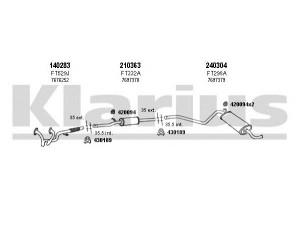 KLARIUS 330368E išmetimo sistema 
 Išmetimo sistema -> Išmetimo sistema, visa